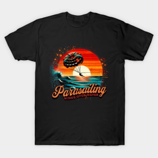 Parasailing Wings over Water Design T-Shirt